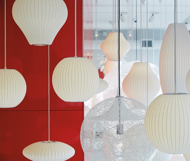 light pendants at Design Within Reach Toronto Canada