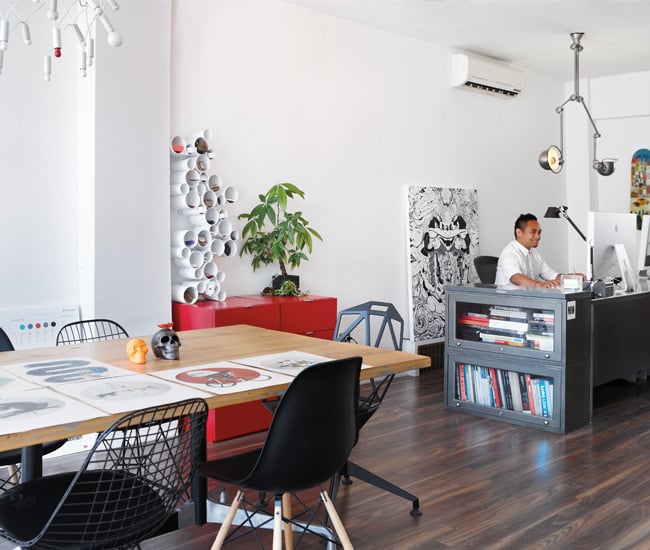 ive-work space of Sovereign State’s Joel Gregorio in Toronto