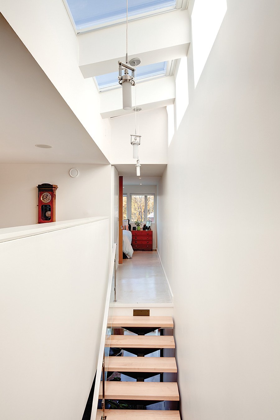 Skylights by Inline Windows in the skinny Toronto home