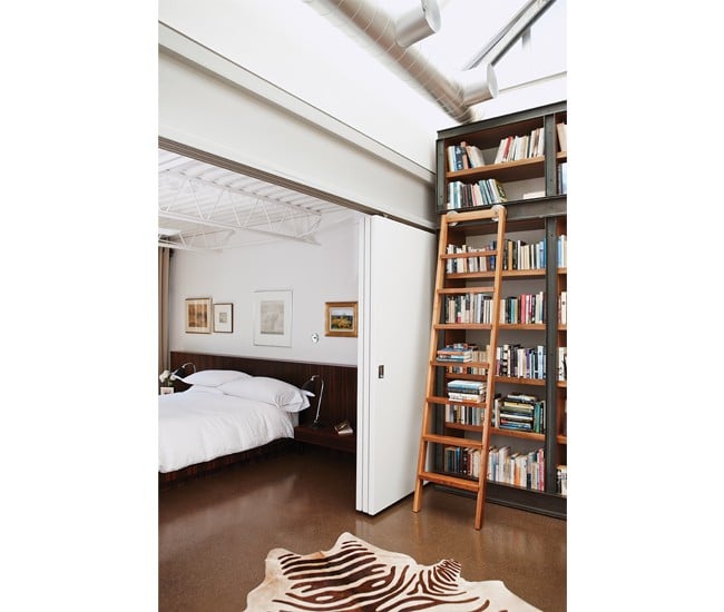 Modern bachelor pad bedroom interior design inspiration from a Toronto home in Yorkville.