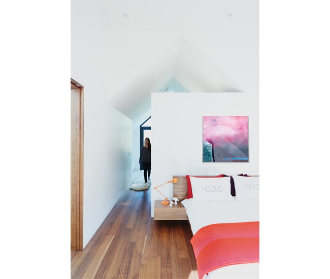 Modern serene bedroom interior design inspiration from a Toronto home in Moore Park by Drew Mandel Architects.