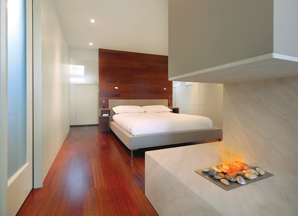 master bedroom with Lexus gel burner