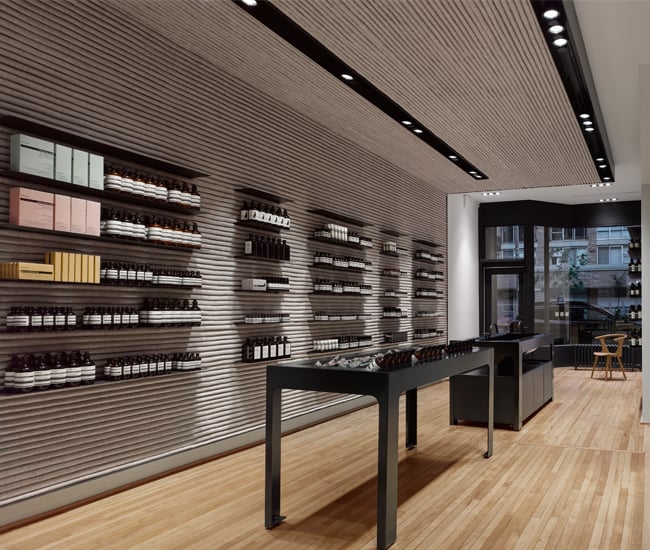 Australian skincare store interior on Queen Street West