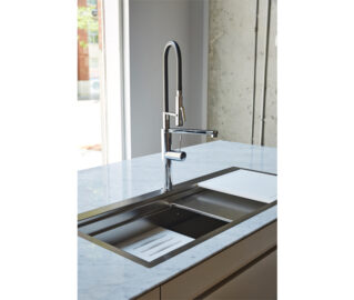 kitchen sink with faucet