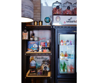 Products on shelves at Tokyo Smoke in Toronto