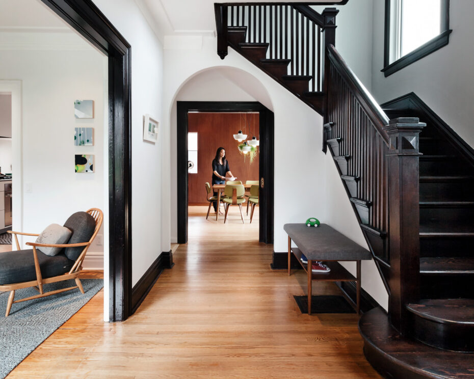 Entrance at Renovated Edwardian home - Vanessa Fong architect