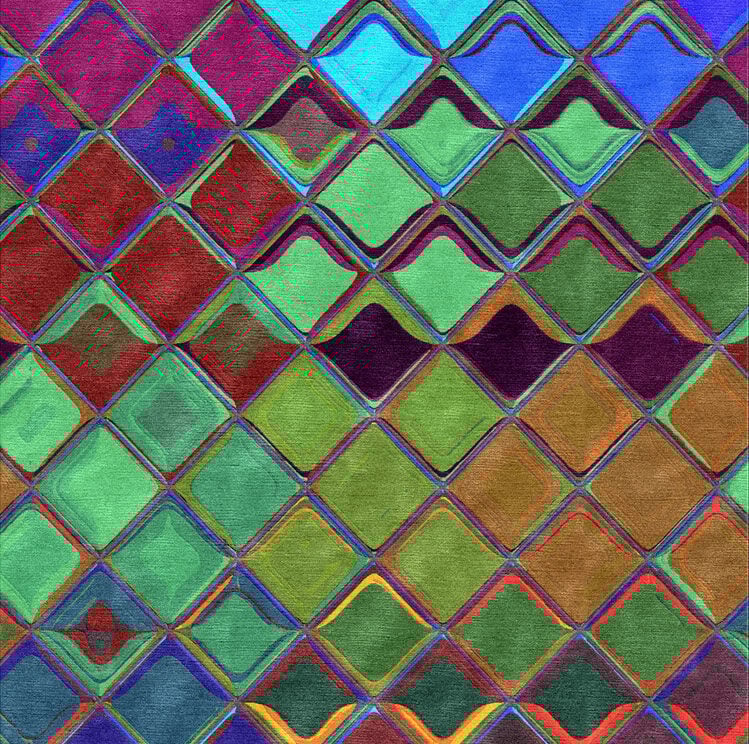 Matrix Oil Rug by Robyn Waffle