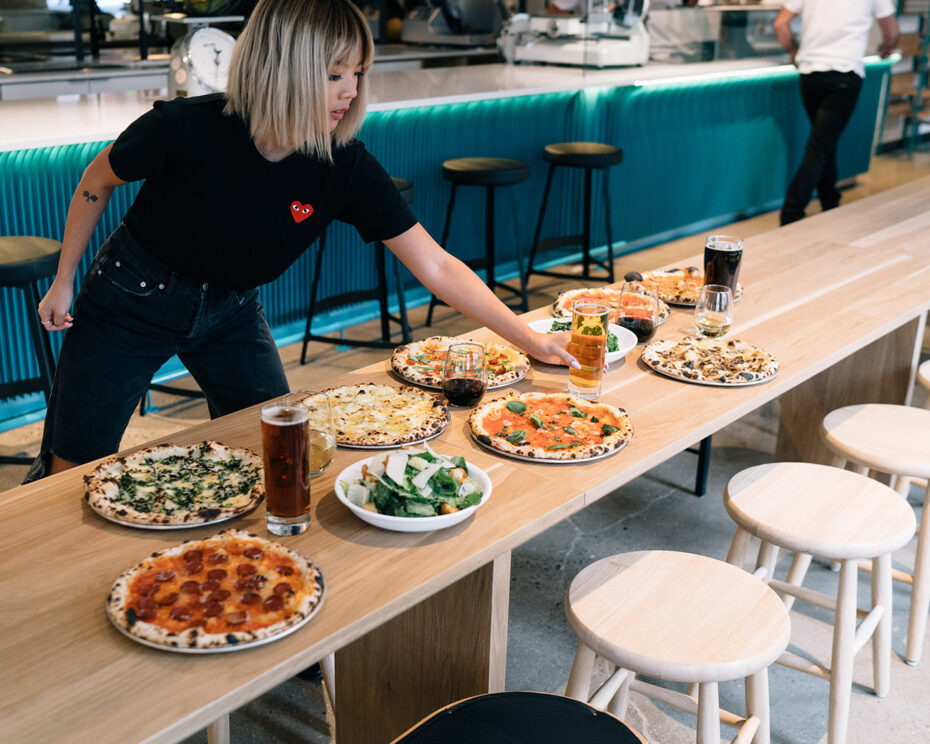Delicious pizza at General Assembly Toronto Design Restaurant