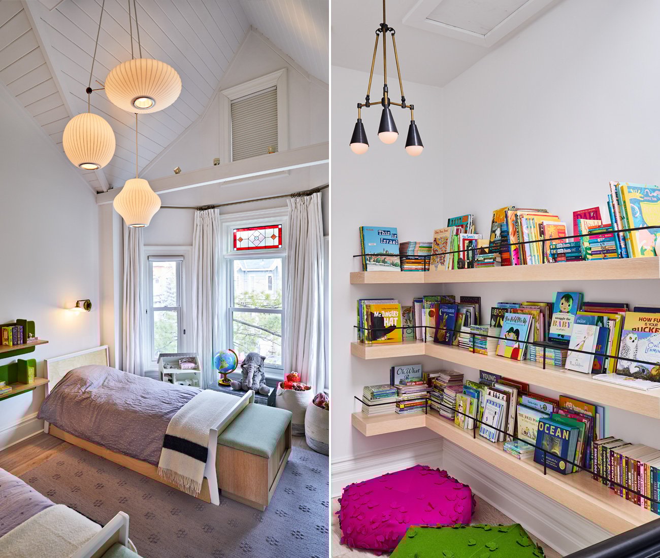 Home Library Ideas Design Designlines Magazine Kids room with Type Books–curated library in Cabbagetown Victorian. Alison Milne Design Toronto Modern Home