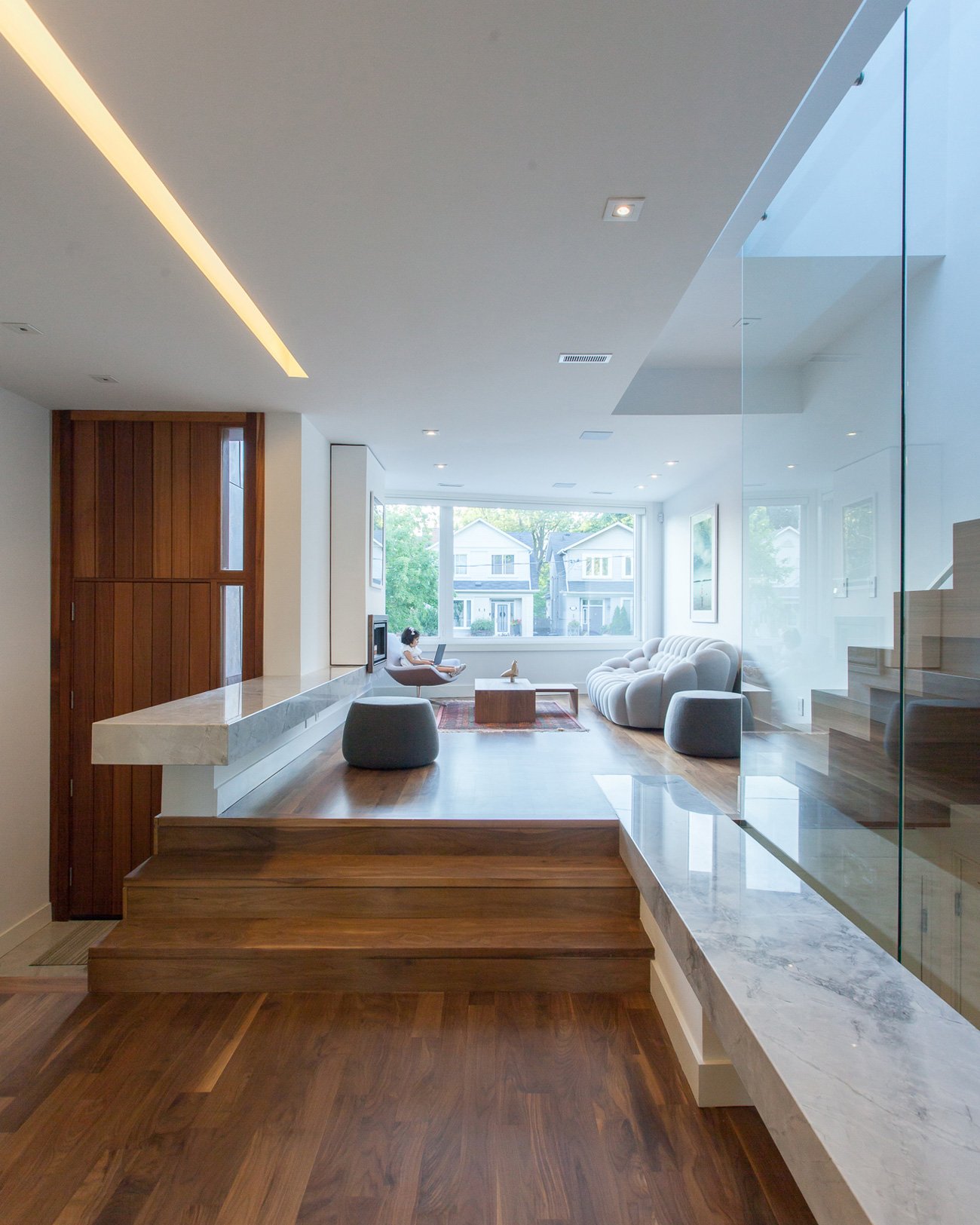 Narrow Lot Briar Hill Interior of a narrow lot home showcasing a spacious living room with open flow