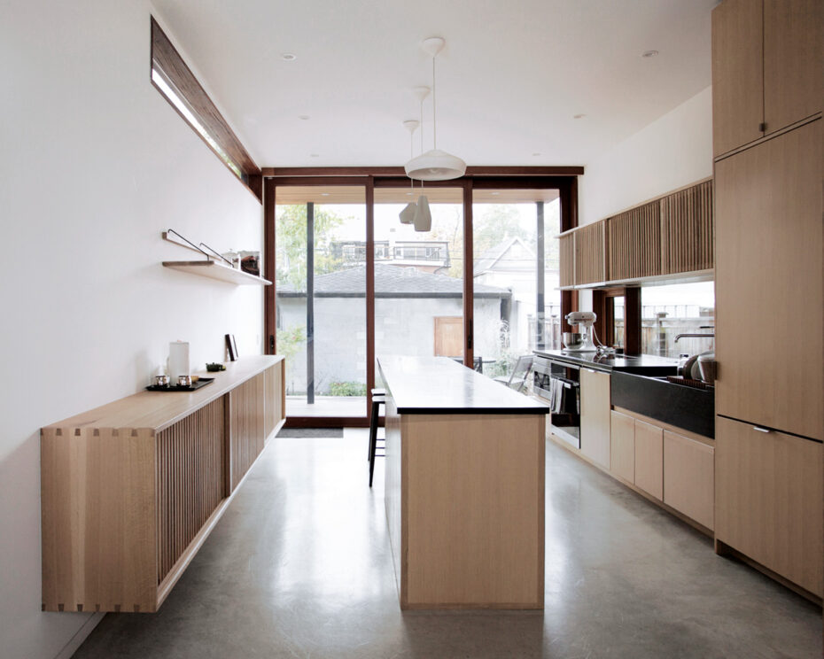Studio Junction - Slatted white Oak Millwork