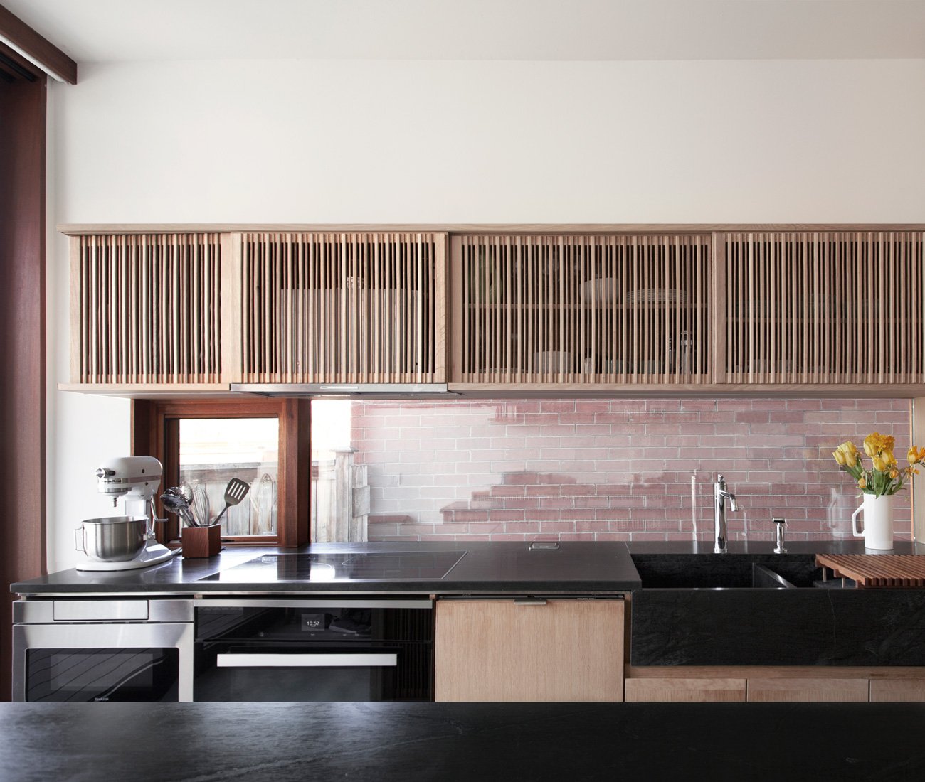 Studio Junction - Slatted white Oak Millwork