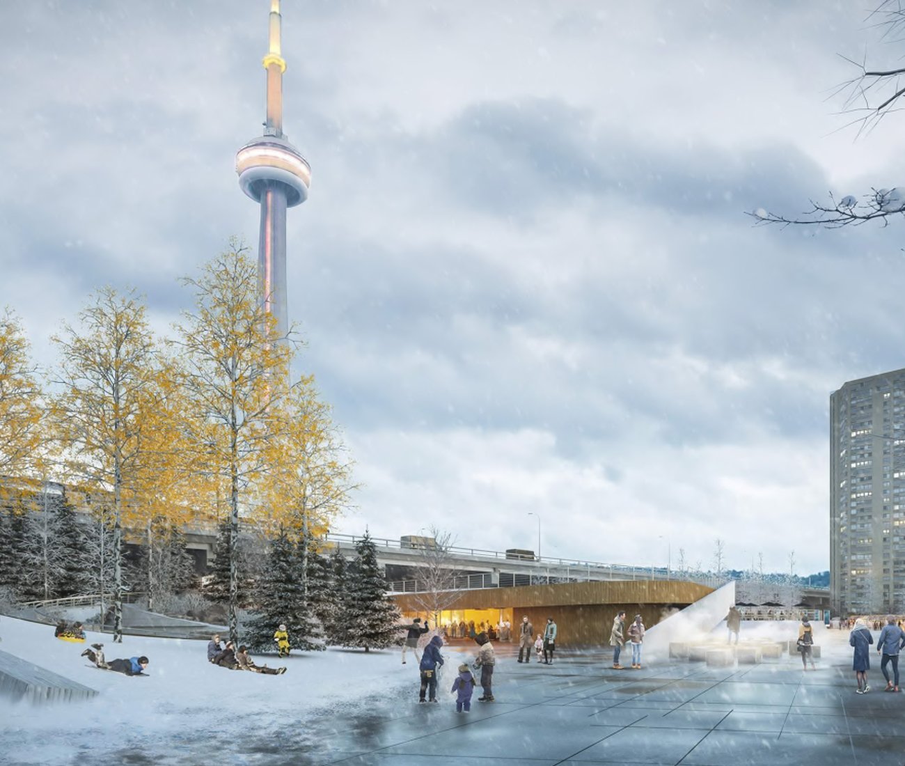The Nest drawing - Designed by: Snøhetta and Toronto's BSA Landscape Architects