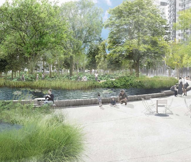 York Forest Designed by: Stephen Stimson Associates Landscape Architects + MJMA