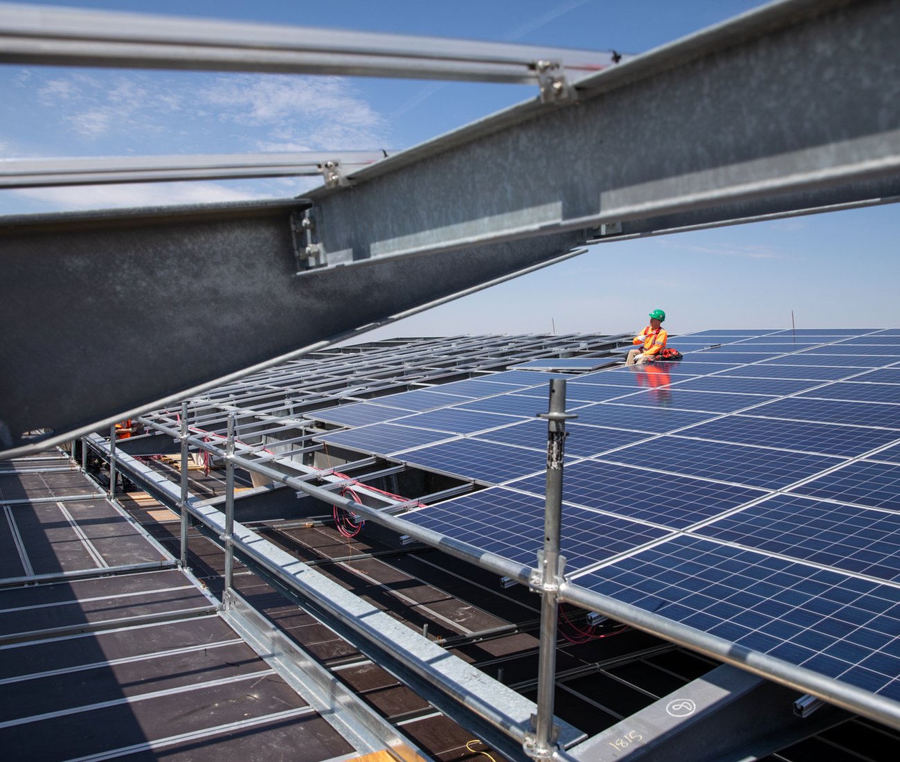 Photovoltaic panels at Mohawk College's Joyce Centre in Hamilton