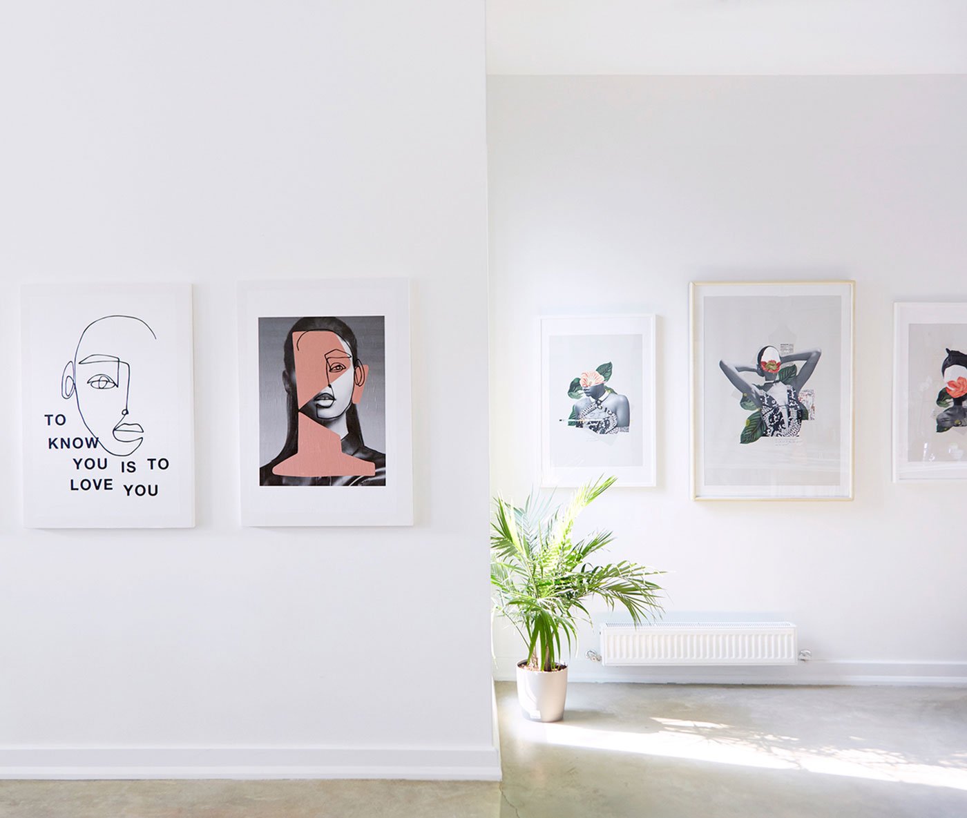 Know Yourself/Love Yourself and Whole Fragments N 19 by Tahsin the Good; Lavatera, Azalea and Paeonia by Bárbara Siewert for The Dara Project