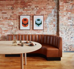 Dining booth at Stylegarage