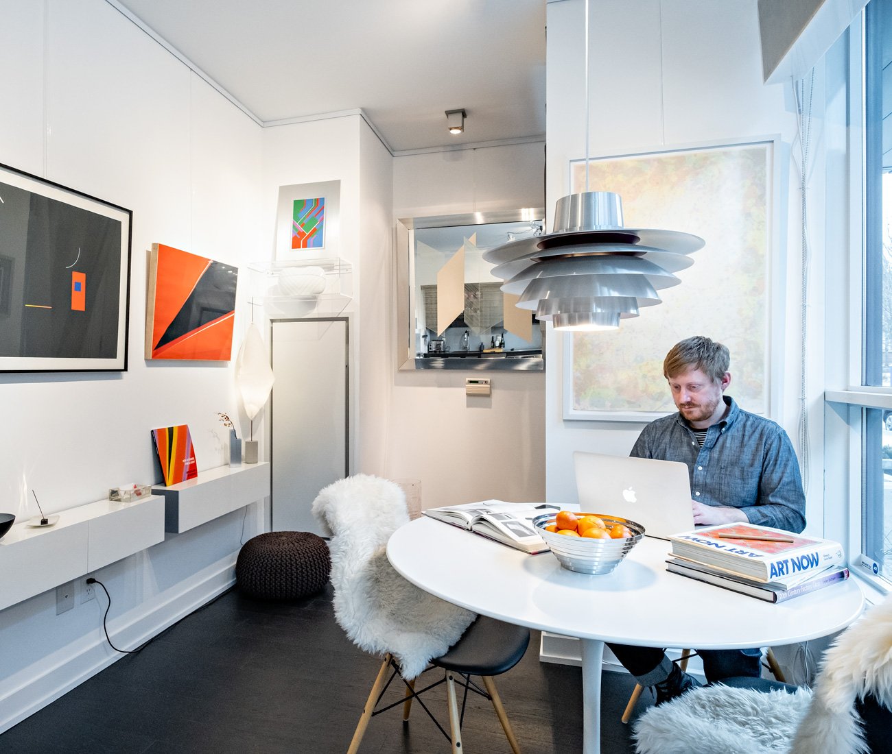 Atomic Design Toronto Lawrence Blairs Condo Designlines Magazine Lawrence Blairs sitting at his condo dining table