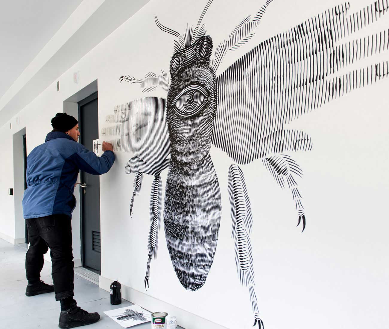 Stackt Market Toronto Shipping Container Market King and Bathurst Designlines Magazine Wall painting by Alfalfa at Stackt Market Toronto