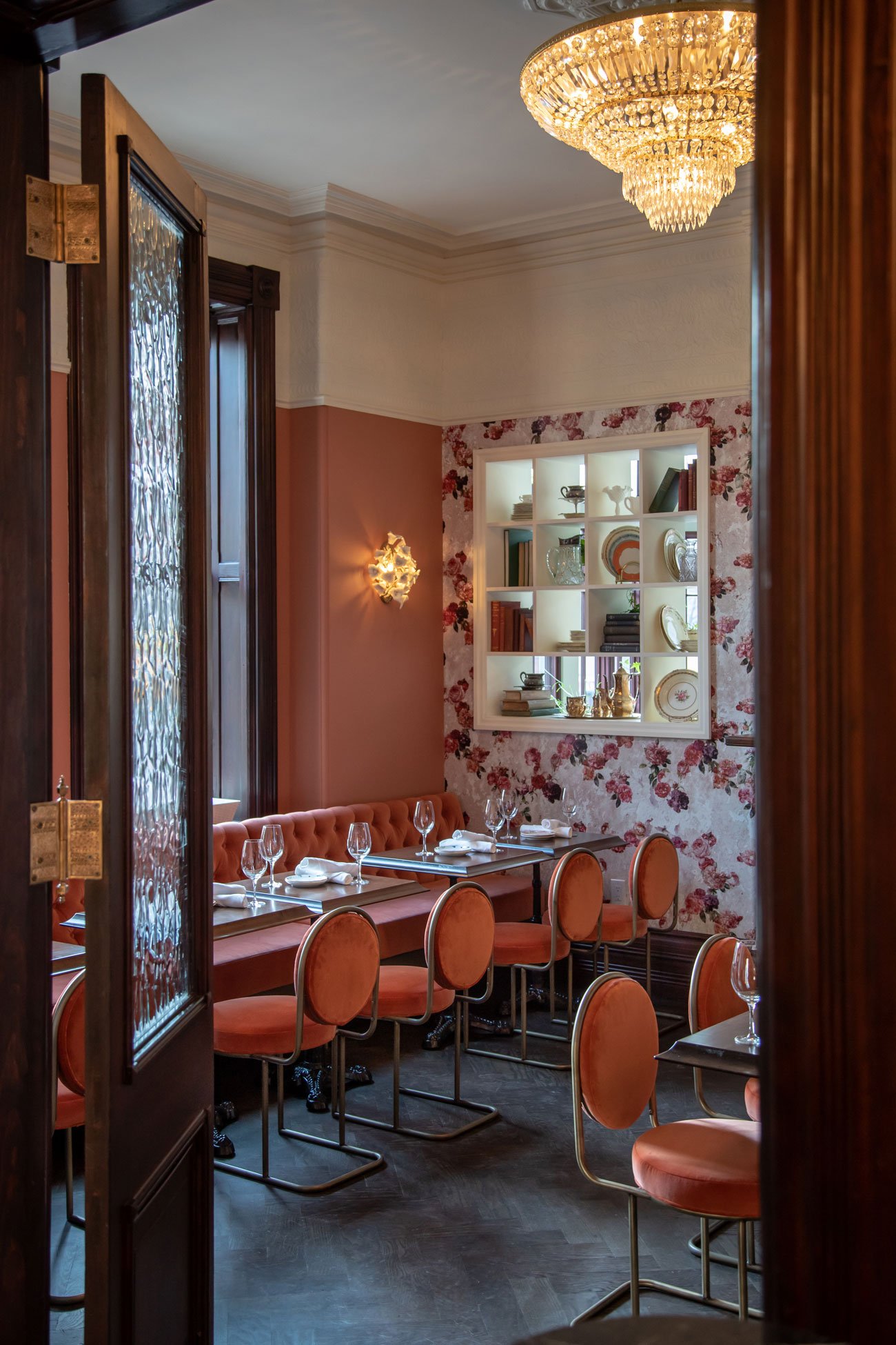 Seating area at Toronto restaurant Maison Selby