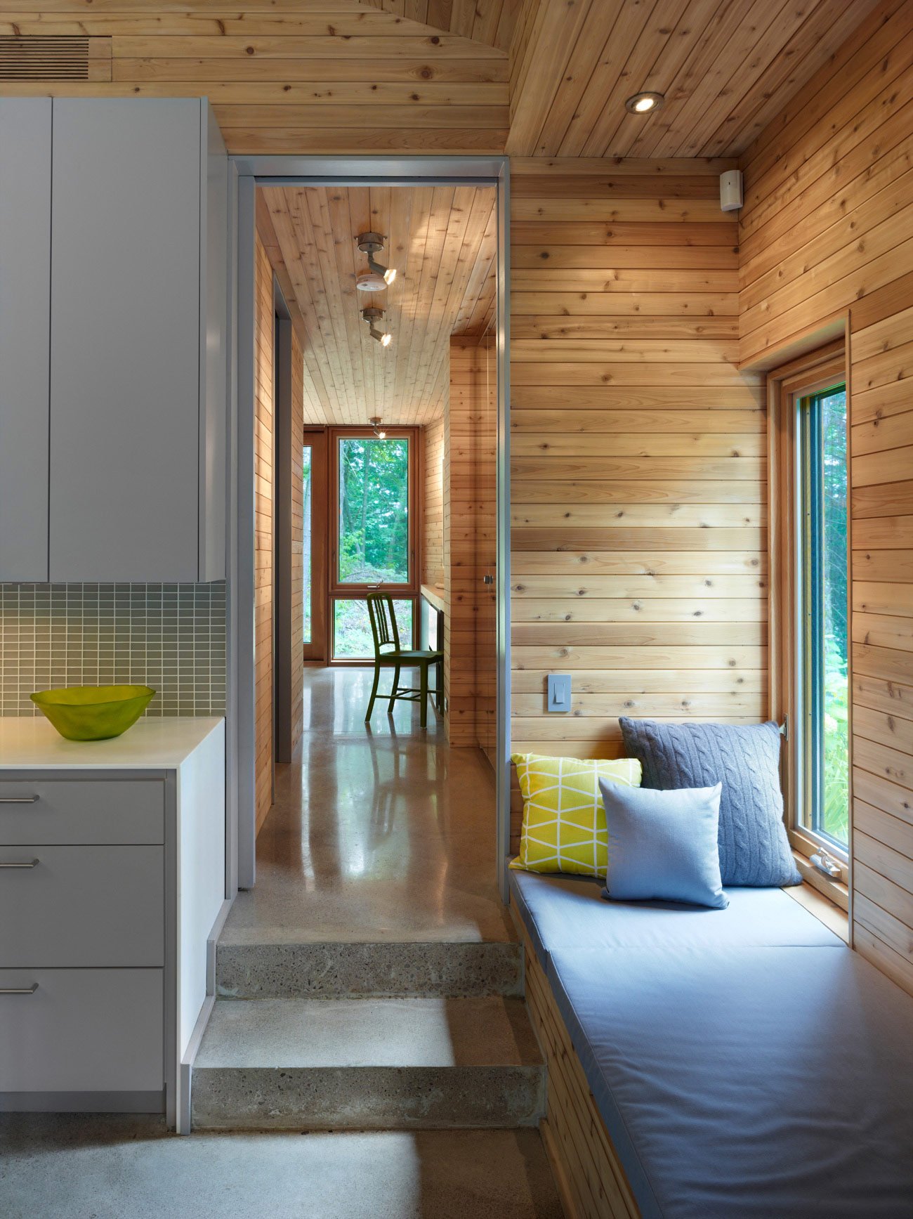 Wood cabin interior design by Superkül