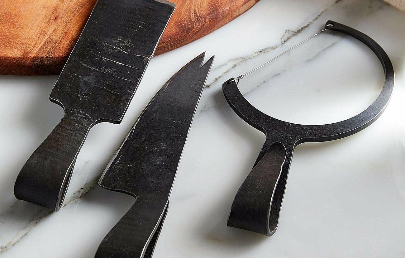 Trio of forged cheese knives - Simons Fabrique 1840