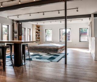 workspace with area rug from Creative Matters