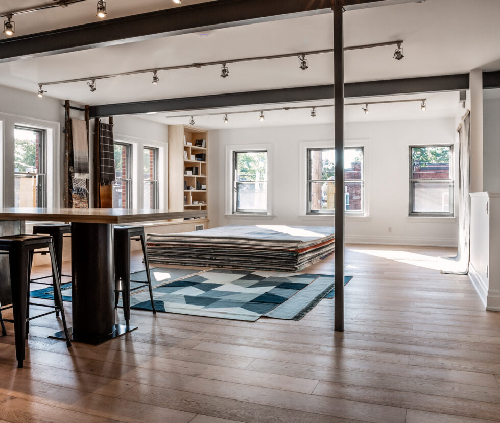 workspace with area rug from Creative Matters