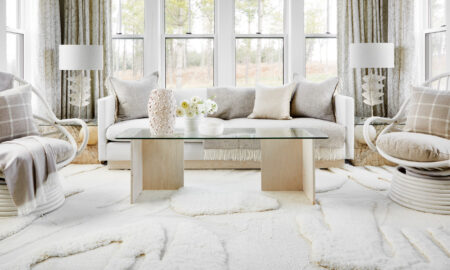 Desk installation with area rug from Creative Matters