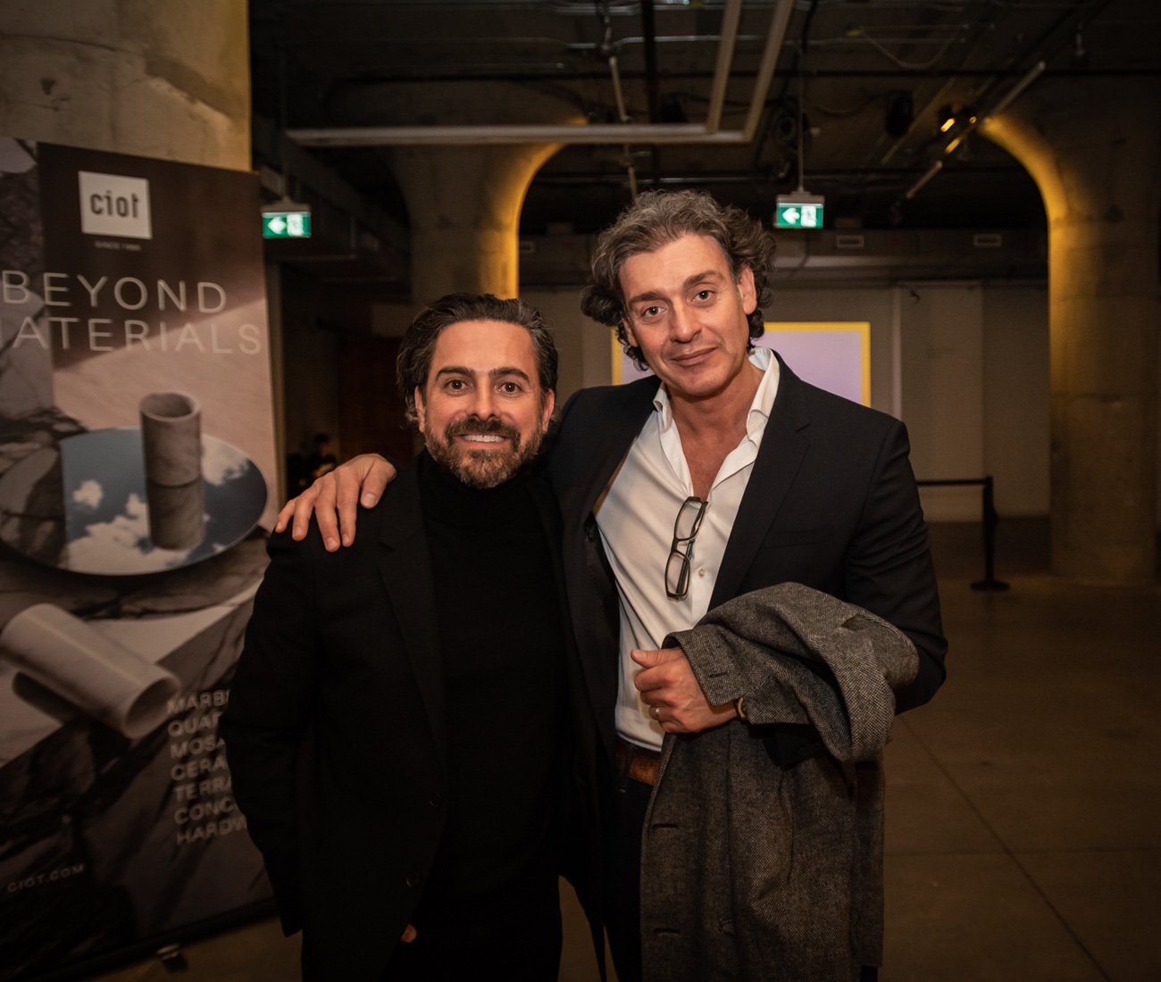 Paolo Ferrari (left) from Studio Paolo Ferrari with a guest