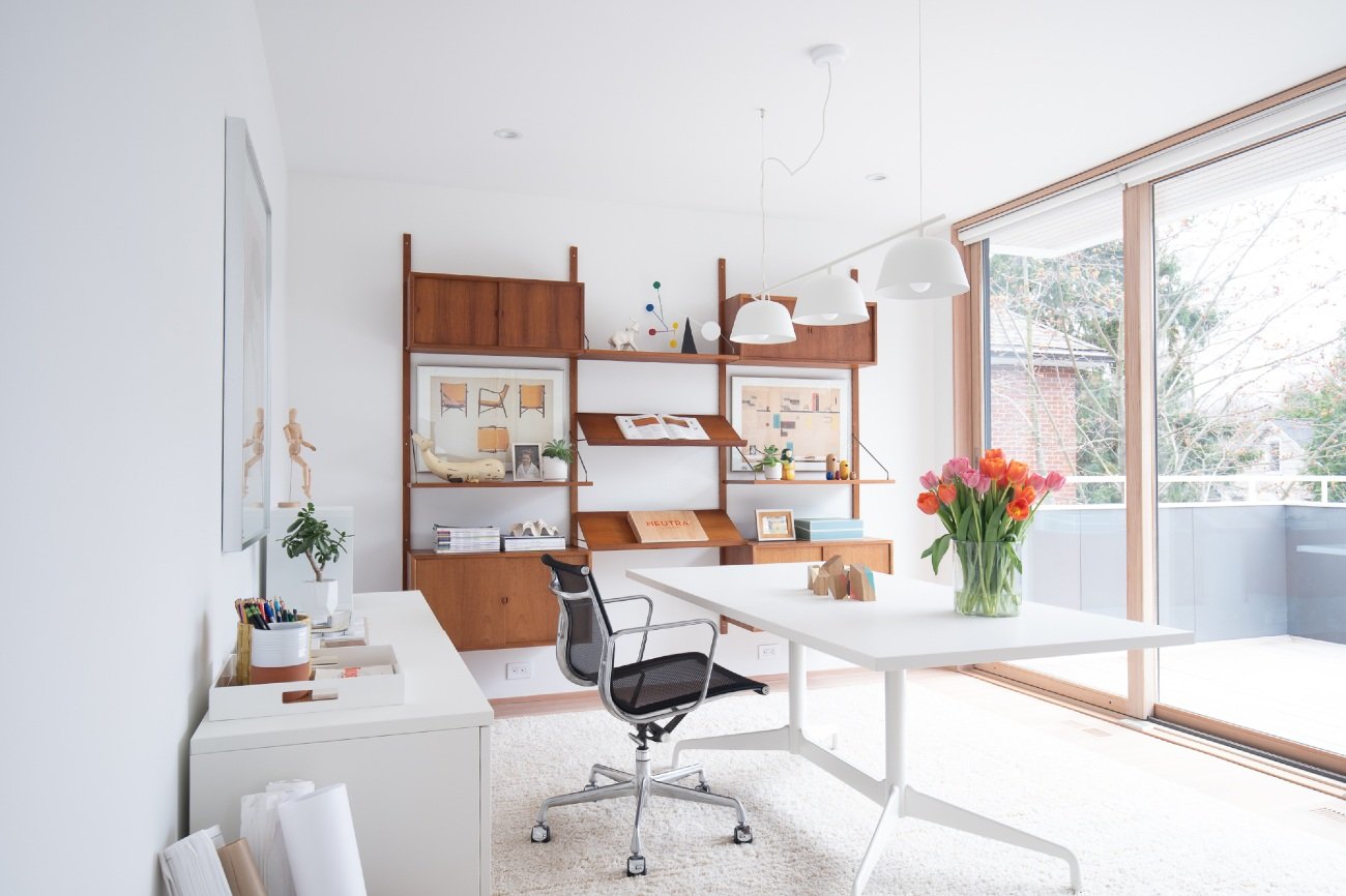 home office space featuring everything lovers of Scandinavian design