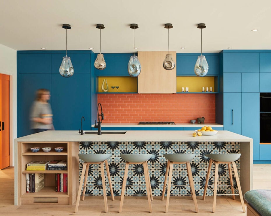 Colourful Kitchen - Heather Asquith architect - Julie Reinhart interior designer