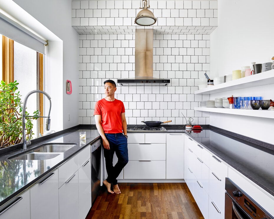 Abe Chan in his home