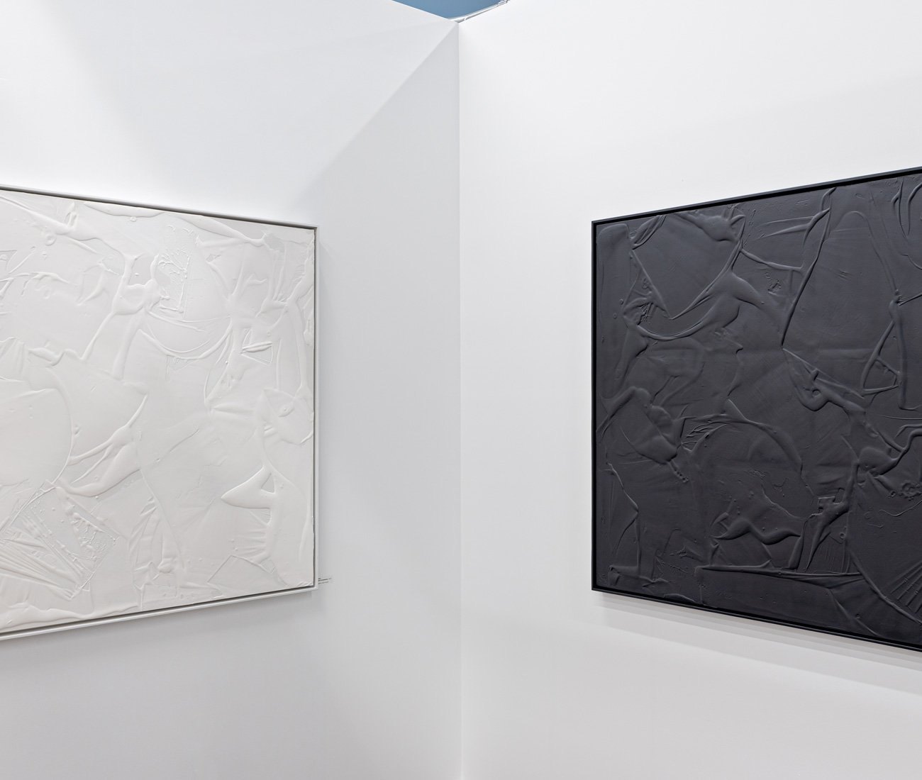 Two mixed media paintings by Lori Harrison.