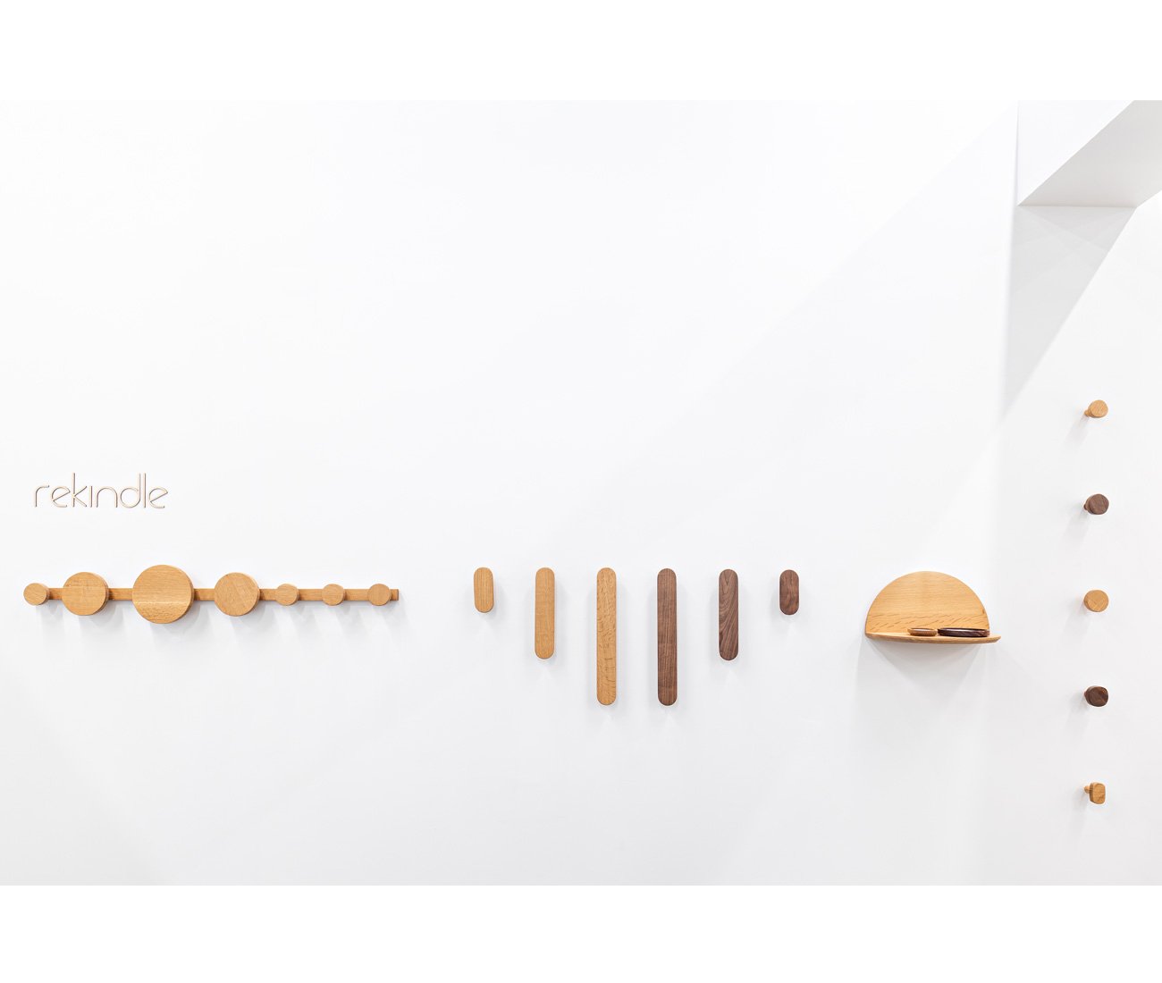 Hooks and shelving by Rekindle. Toronto makers