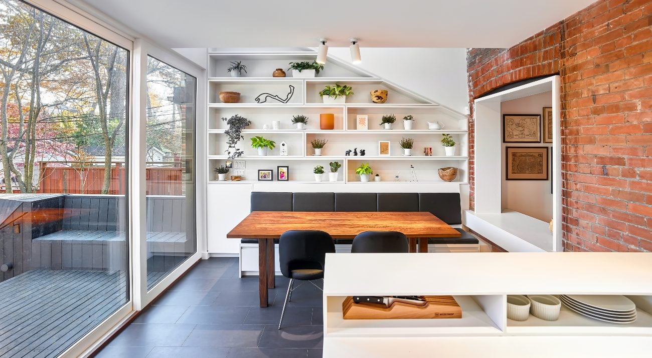 black wood clad extension