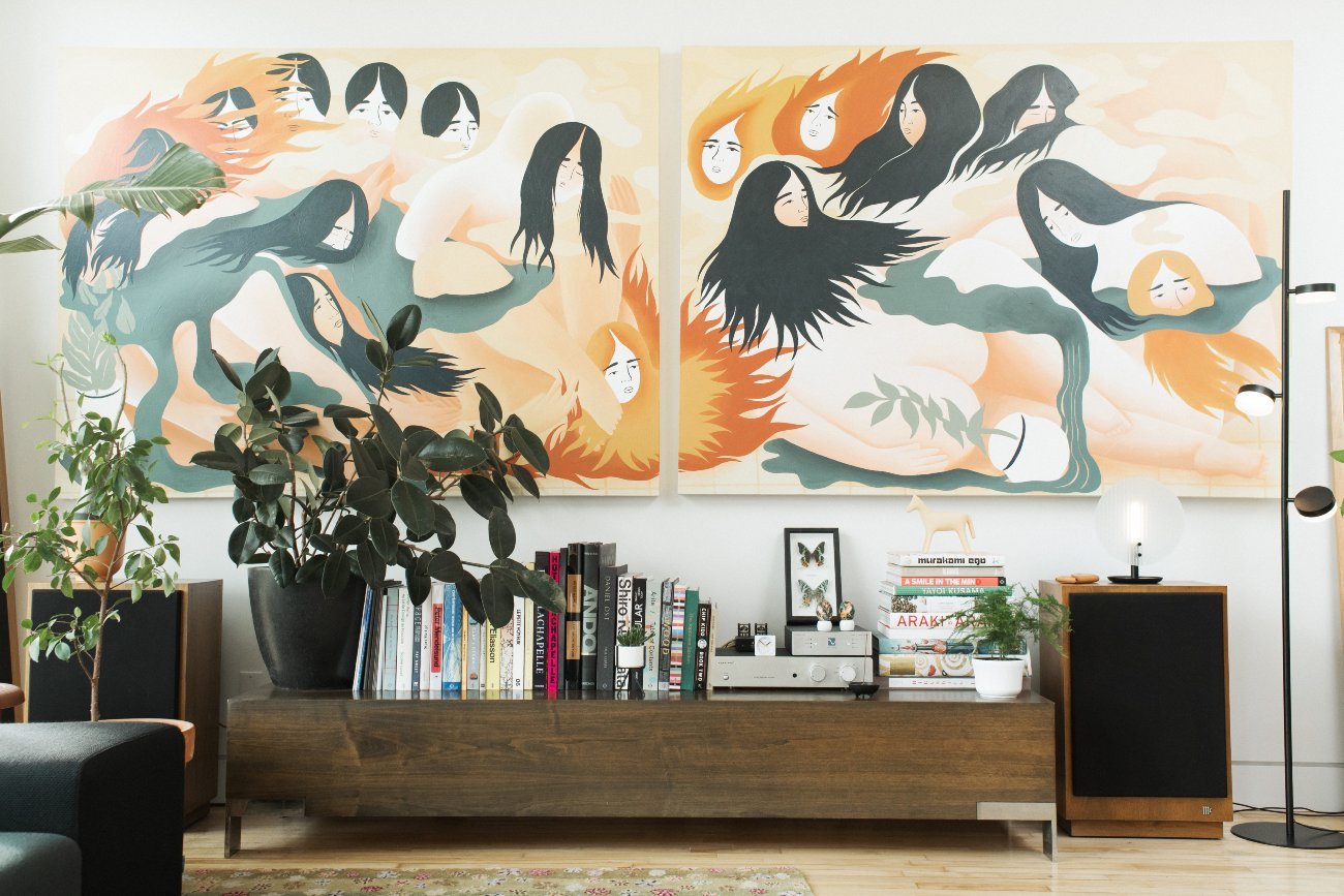 factory loft - Christian Lo & Fraser Greenber - Ness Lee painting