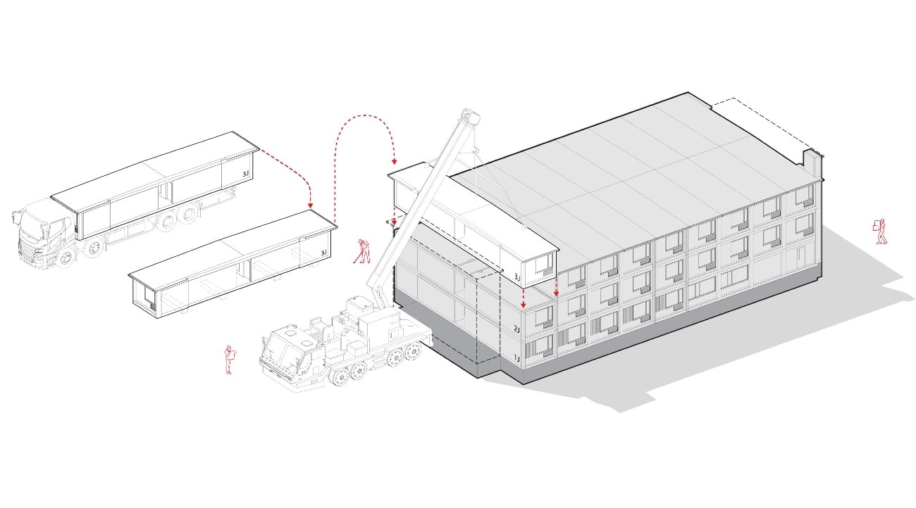 rendering of prefab dwelling