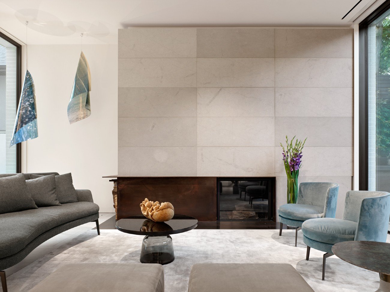 Superkül - The flow between indoors and out is nearly seamless, with only a wall of glass separating the two seating areas.