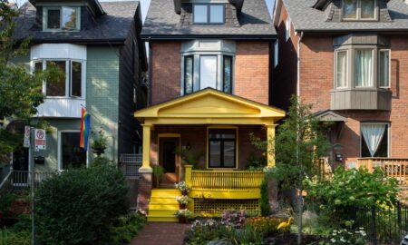 A Toronto home with a yellow Front porch