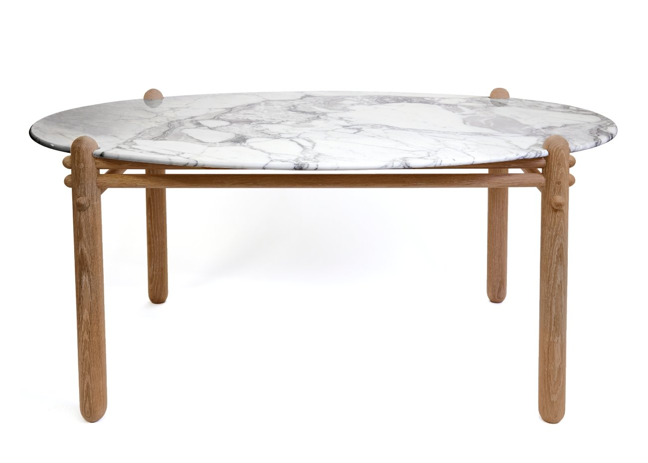 custom wood furniture makers - white oak Captain’s dining table by Nicholas Hamilton homes