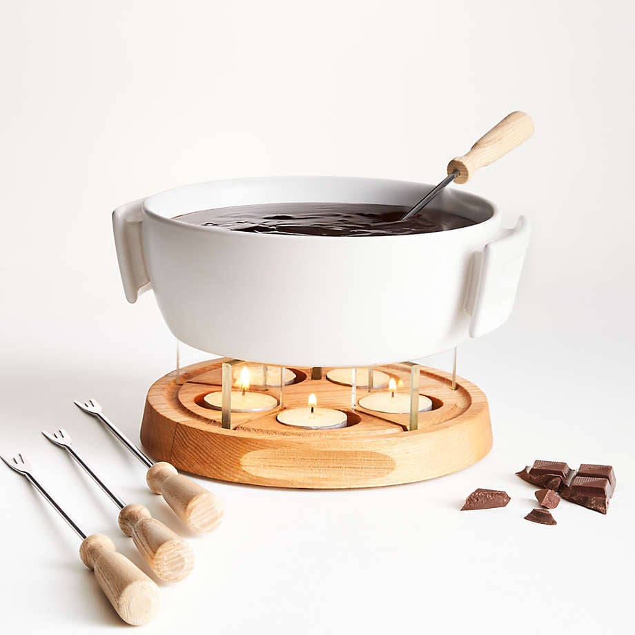 Valentine's Day Gifts - Candlelight Fondue Set by Crate & Barrel