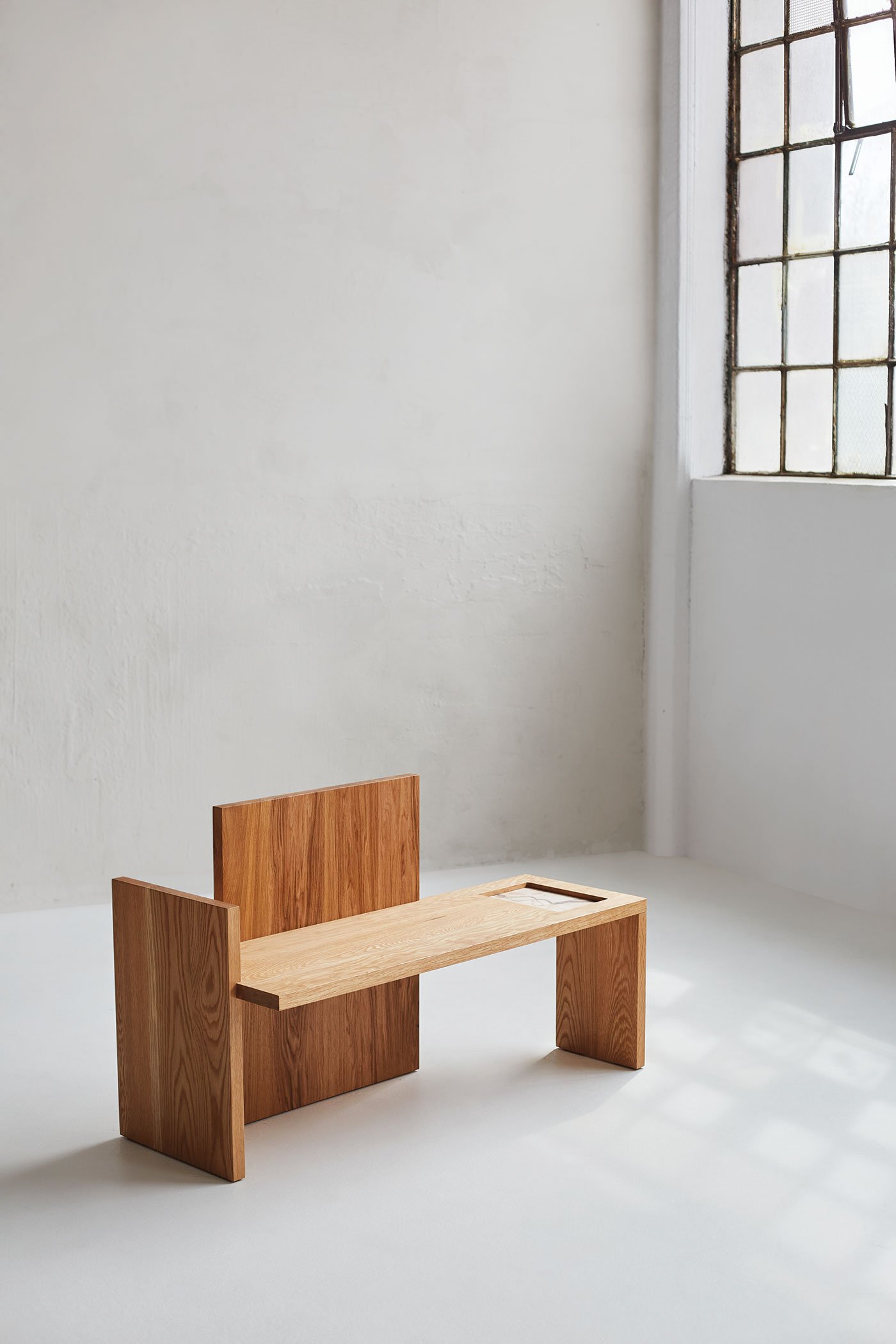 The Bench showcases Ratcliffe’s signature parallel lines