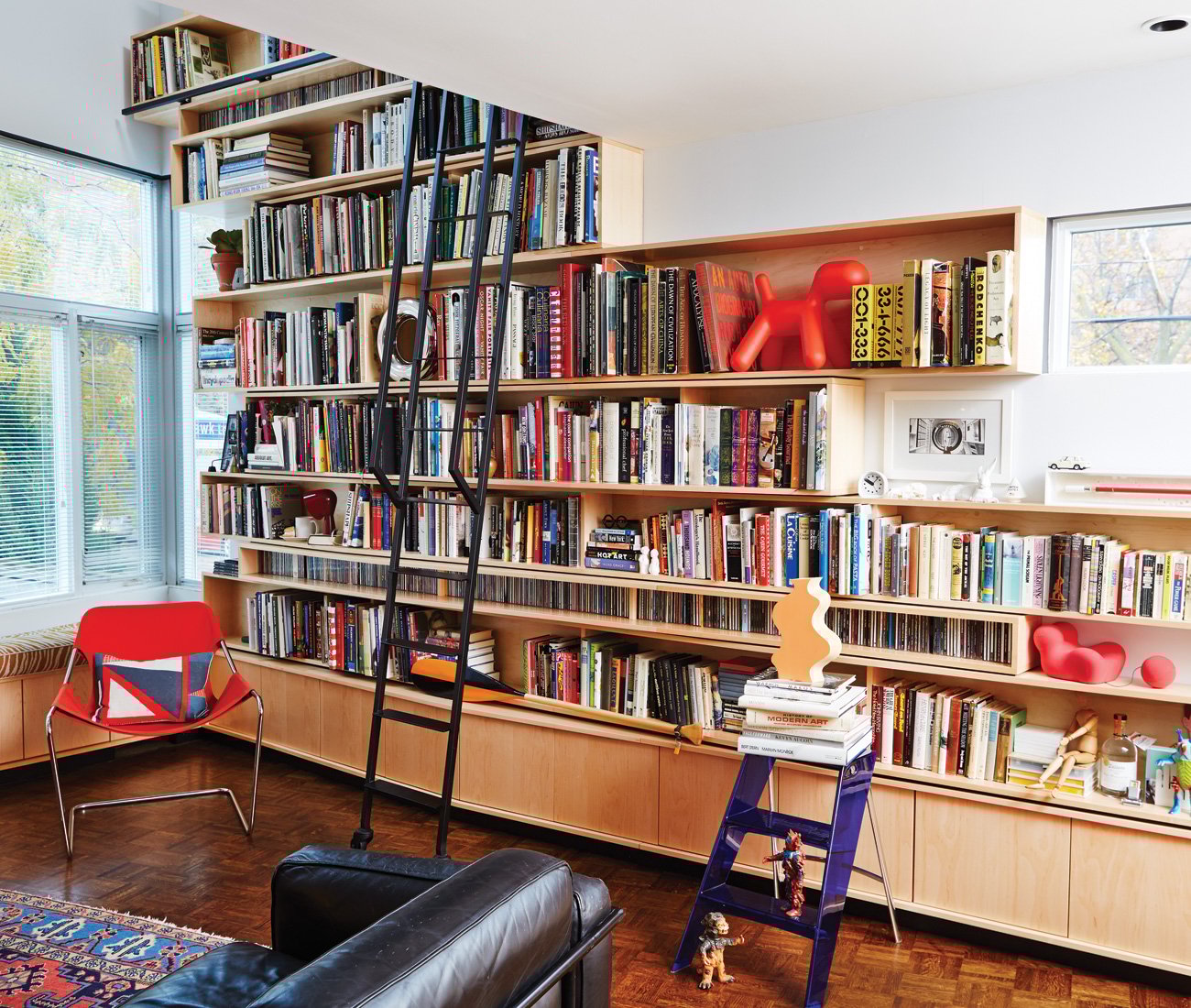 Maximalist decor home library