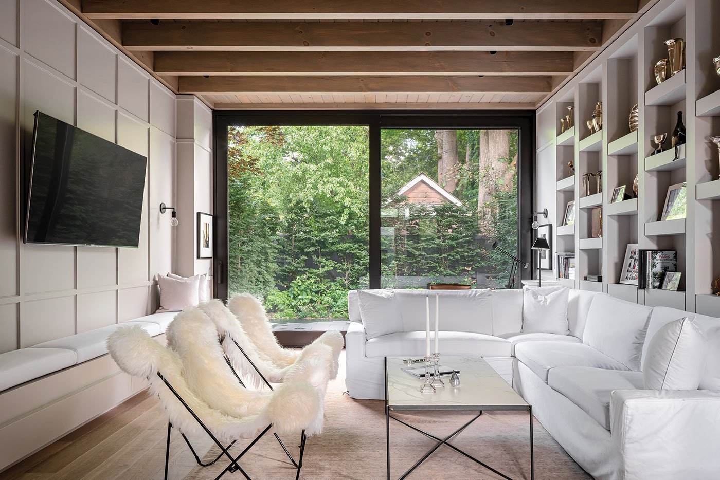 Garden suite became a generous living room addition permitted by the City.