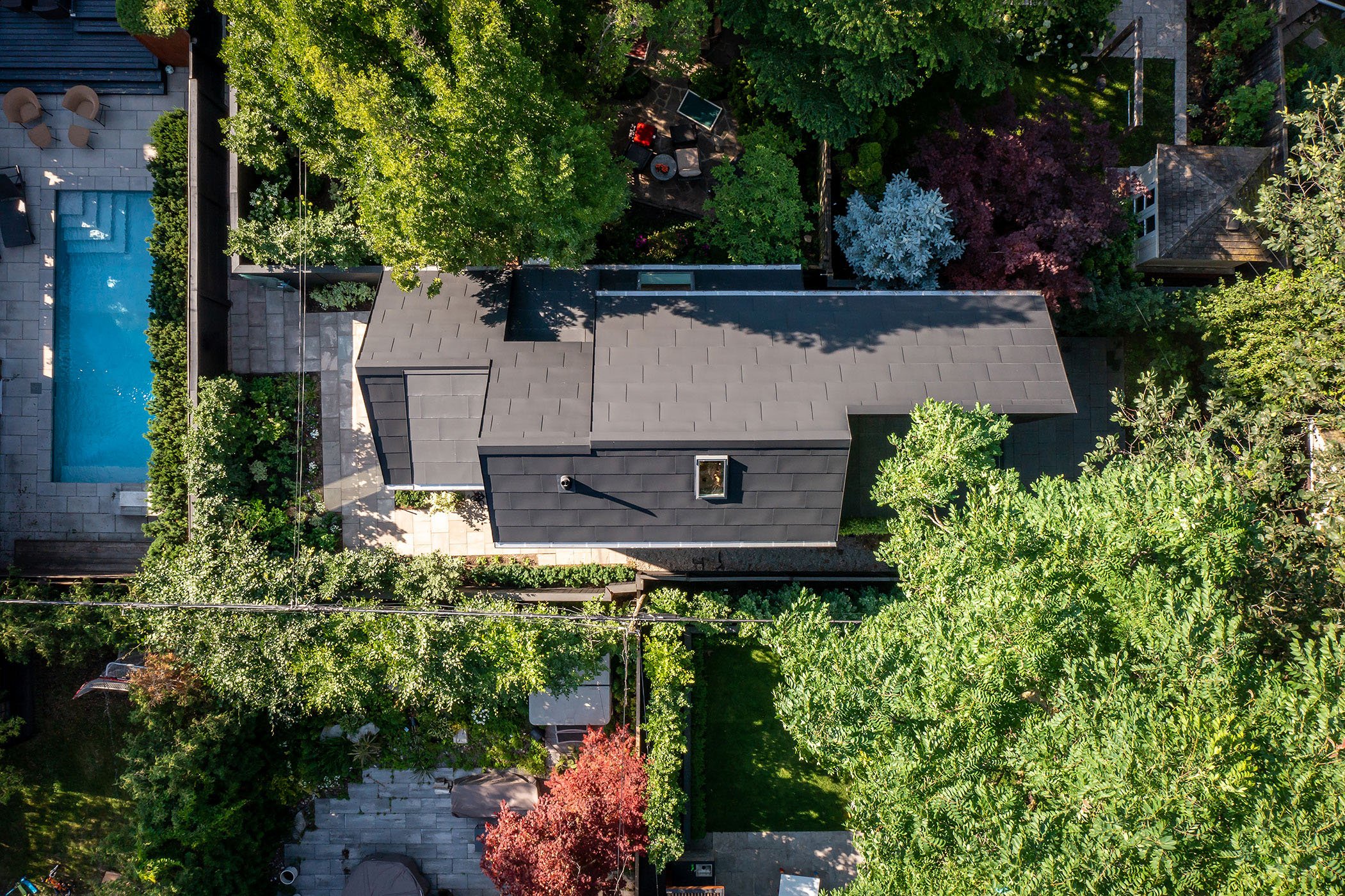 Aerial view of the Garden Suite designed by architect Steven Fong