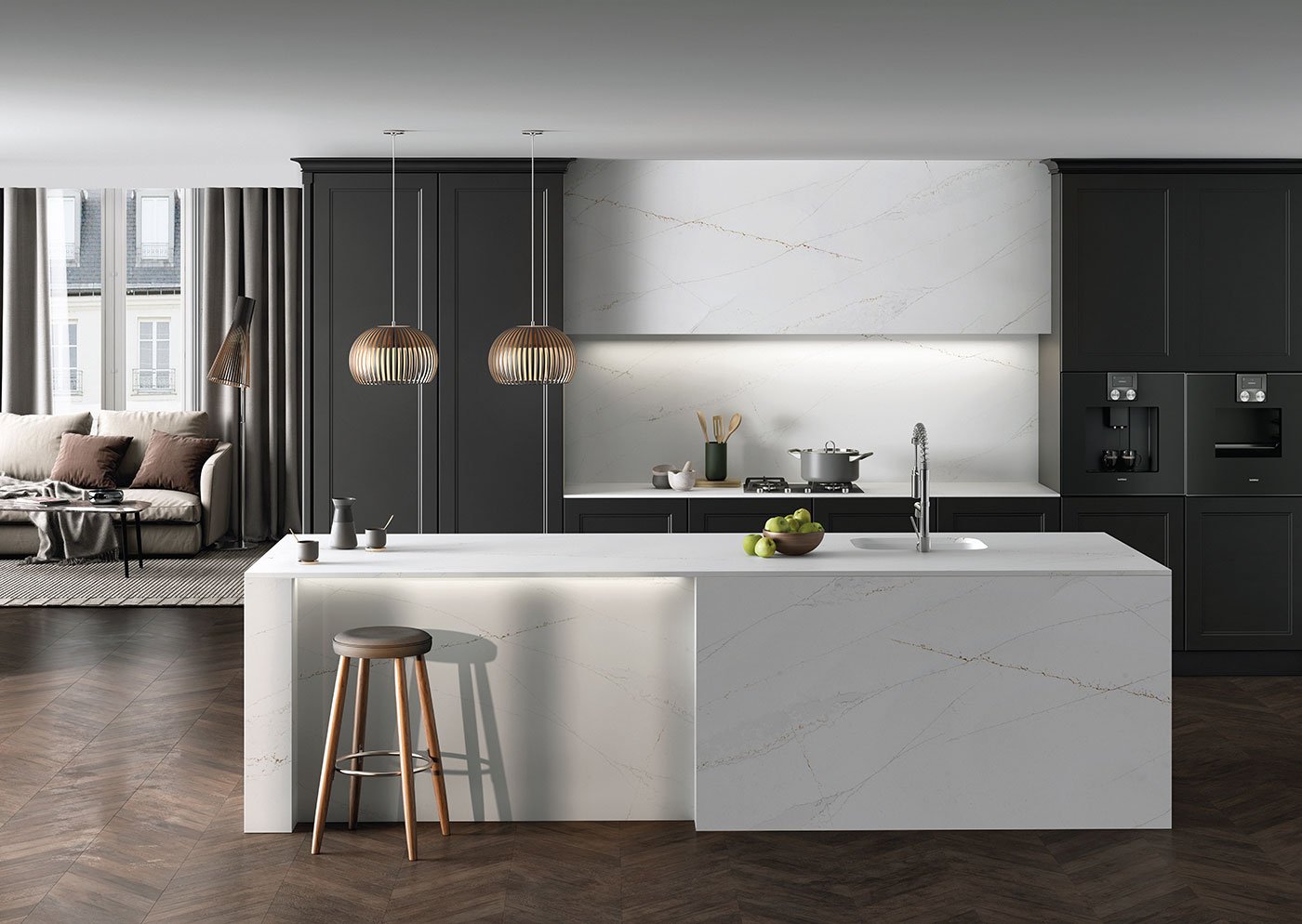 kitchen with Cosentino’s Silestone countertops