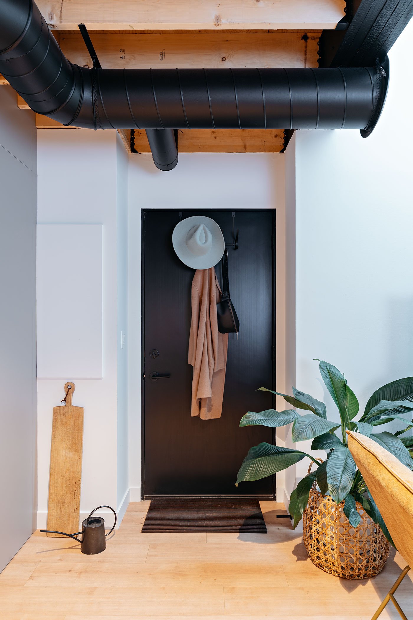 Laneway house entrance designed by architect Gabriel Fain
