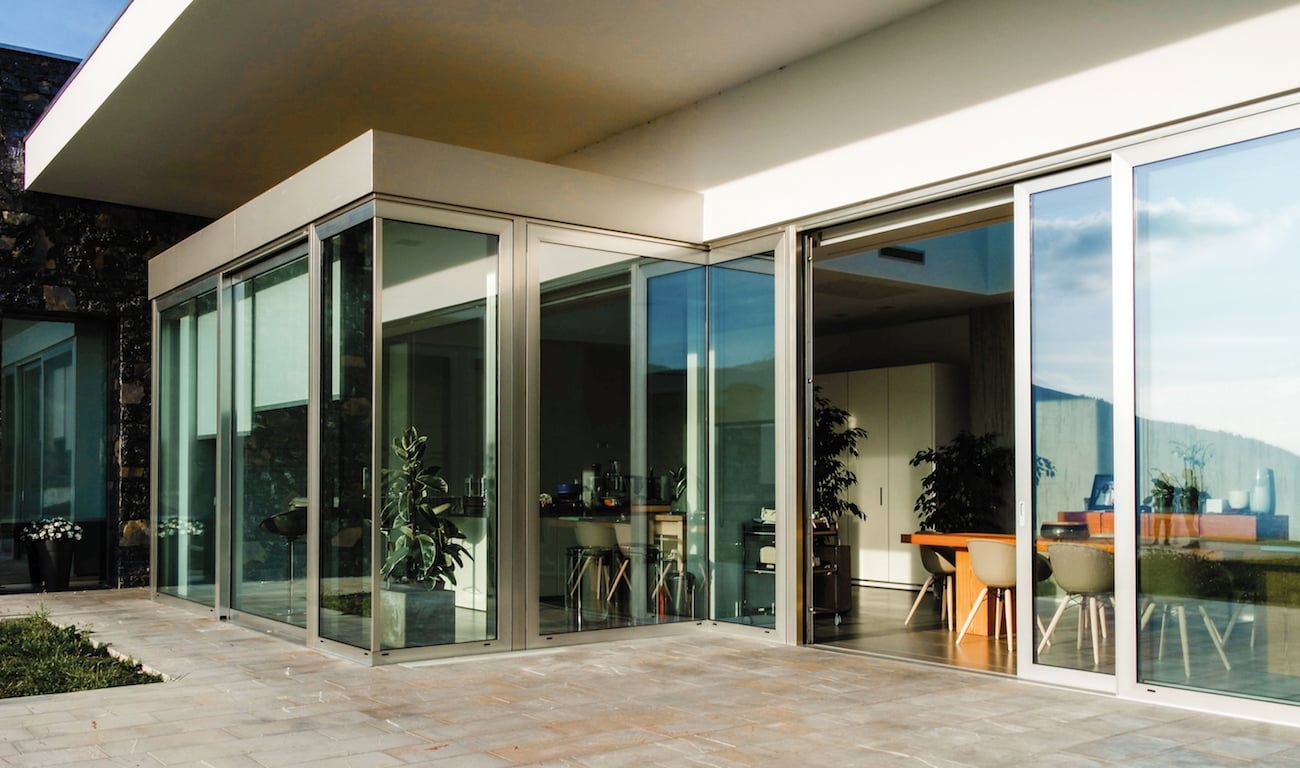 glass door to patio