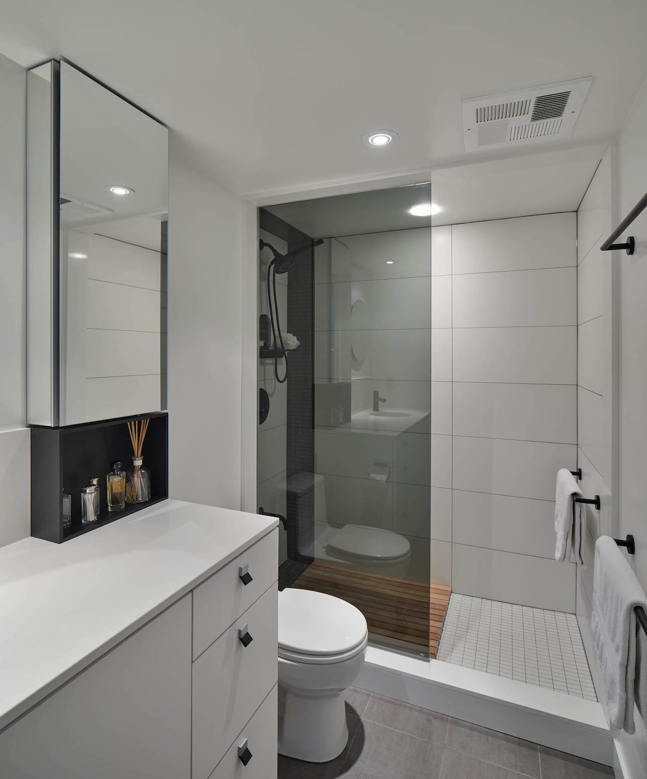 modern bathroom glass shower